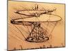 Design for Spiral Screw Enabling Vertical Flight-Leonardo da Vinci-Mounted Giclee Print