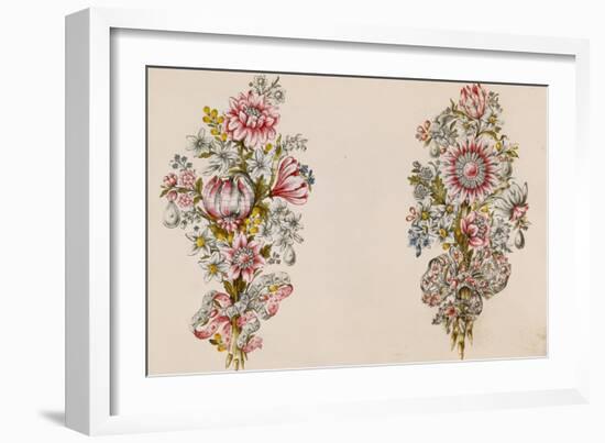 Design for Sprays of Flowers-Italian School-Framed Giclee Print