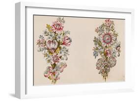 Design for Sprays of Flowers-Italian School-Framed Giclee Print