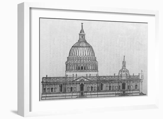 Design for St. Paul's Cathedral-null-Framed Giclee Print