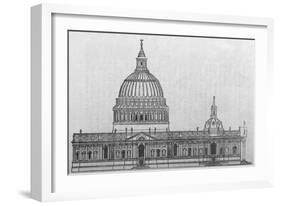 Design for St. Paul's Cathedral-null-Framed Giclee Print