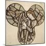 Design for Stained Glass in Lyndhurst Church: an Angel Harpist, 1862-Edward Burne-Jones-Mounted Giclee Print