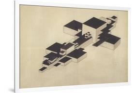 Design for Supremolet (Suprematist Plan)-Ilya Grigoryevich Chashnik-Framed Giclee Print