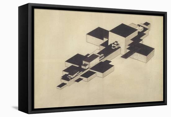 Design for Supremolet (Suprematist Plan)-Ilya Grigoryevich Chashnik-Framed Stretched Canvas