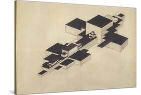 Design for Supremolet (Suprematist Plan)-Ilya Grigoryevich Chashnik-Stretched Canvas