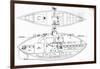 Design for the Baker Submarine-null-Framed Giclee Print
