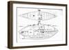 Design for the Baker Submarine-null-Framed Giclee Print