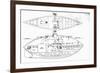 Design for the Baker Submarine-null-Framed Giclee Print