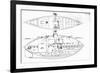 Design for the Baker Submarine-null-Framed Giclee Print