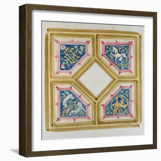 Design for the Ceiling of the House of Commons-Augustus Welby Northmore Pugin-Framed Giclee Print