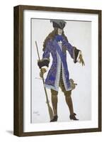 Design for the Count's Costume in Act III of 'The Sleeping Princess', 1922-Leon Bakst-Framed Giclee Print