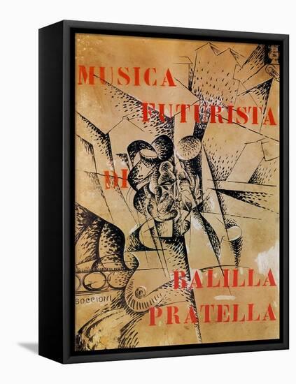 Design for the Cover of 'Musica Futurista' by Francesco Balilla Pratella (1880-1955), 1912-Umberto Boccioni-Framed Stretched Canvas