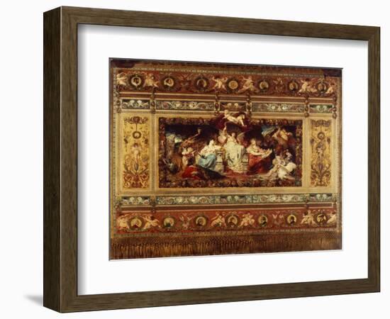 Design for the Curtain at the Dresden Opera, 1876-Ferdinand Keller-Framed Giclee Print