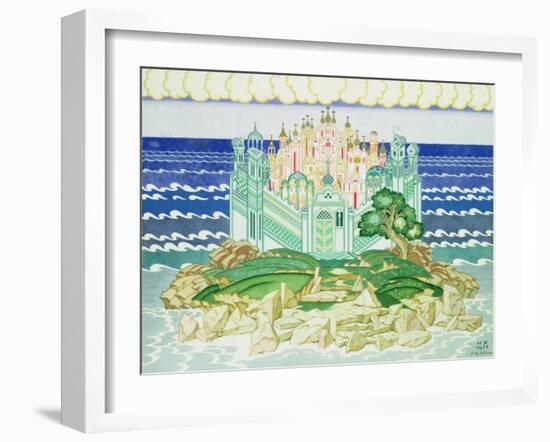 Design for the Decor of the 1928 Production of Rimsky-Korsakov's Opera 'Grad Kitezh' in Paris, 1928-Ivan Bilibin-Framed Giclee Print