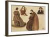 Design for the Decoration of the Red House, (Studies of Women) 1860-Edward Burne-Jones-Framed Giclee Print