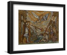 Design for the Drop Curtain of a Play-Charles Ricketts-Framed Giclee Print