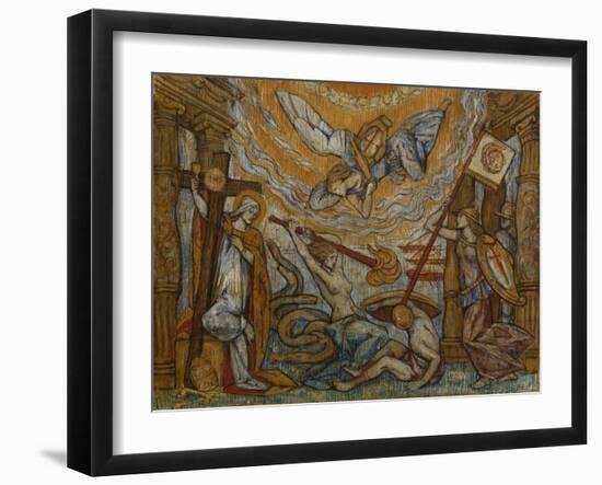 Design for the Drop Curtain of a Play-Charles Ricketts-Framed Giclee Print