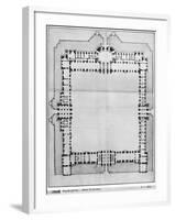 Design For the Eastern Buildings of the Louvre, from Recueil du Louvre-Louis Le Vau-Framed Giclee Print