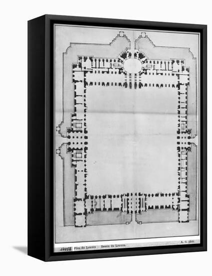 Design For the Eastern Buildings of the Louvre, from Recueil du Louvre-Louis Le Vau-Framed Stretched Canvas