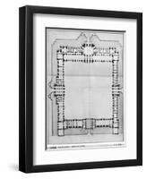Design For the Eastern Buildings of the Louvre, from Recueil du Louvre-Louis Le Vau-Framed Giclee Print
