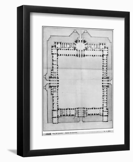 Design For the Eastern Buildings of the Louvre, from Recueil du Louvre-Louis Le Vau-Framed Giclee Print