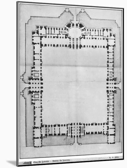 Design For the Eastern Buildings of the Louvre, from Recueil du Louvre-Louis Le Vau-Mounted Giclee Print