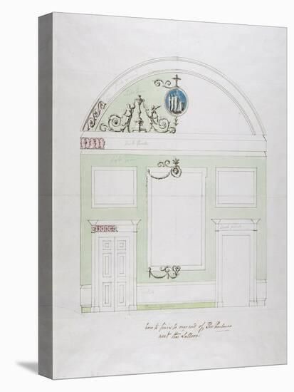 Design for the End Wall of the Eating Parlour, Headfort House-Robert Adam-Stretched Canvas