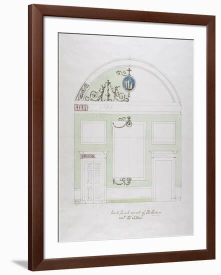 Design for the End Wall of the Eating Parlour, Headfort House-Robert Adam-Framed Giclee Print