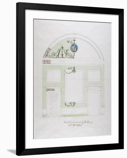 Design for the End Wall of the Eating Parlour, Headfort House-Robert Adam-Framed Giclee Print
