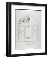 Design for the End Wall of the Eating Parlour, Headfort House-Robert Adam-Framed Premium Giclee Print