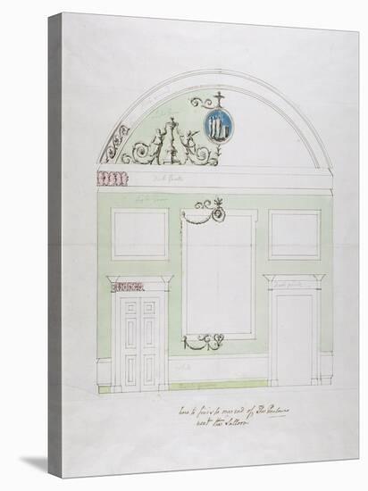 Design for the End Wall of the Eating Parlour, Headfort House-Robert Adam-Stretched Canvas