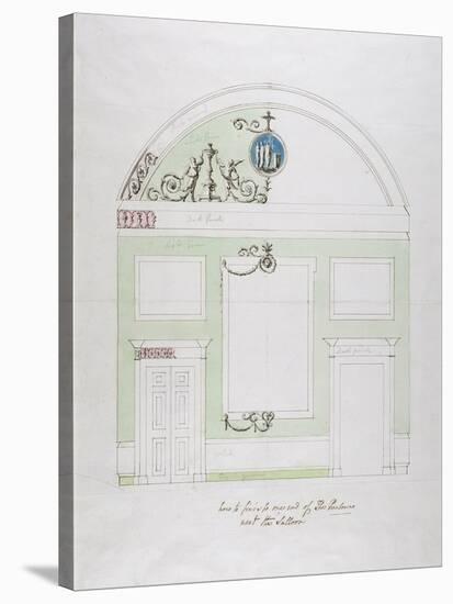 Design for the End Wall of the Eating Parlour, Headfort House-Robert Adam-Stretched Canvas