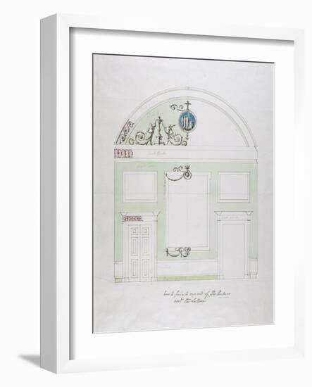 Design for the End Wall of the Eating Parlour, Headfort House-Robert Adam-Framed Giclee Print