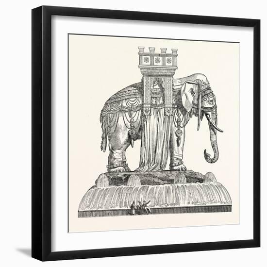 Design for the Fountain of the Elephant at Paris-null-Framed Giclee Print