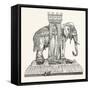 Design for the Fountain of the Elephant at Paris-null-Framed Stretched Canvas
