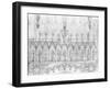 Design for the Gallery of Kings on the Facade of Strasbourg Cathedral, circa 1380-null-Framed Giclee Print