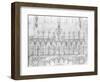 Design for the Gallery of Kings on the Facade of Strasbourg Cathedral, circa 1380-null-Framed Giclee Print