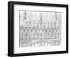 Design for the Gallery of Kings on the Facade of Strasbourg Cathedral, circa 1380-null-Framed Giclee Print