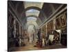 Design for the Grande Galerie in the Louvre by Hubert Robert-null-Stretched Canvas