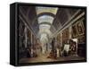 Design for the Grande Galerie in the Louvre by Hubert Robert-null-Framed Stretched Canvas