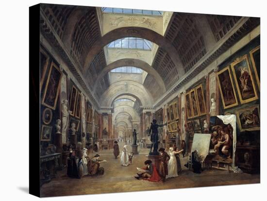 Design for the Grande Galerie in the Louvre by Hubert Robert-null-Stretched Canvas