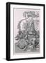 Design for 'The Great Triumphal Chariot of Emperor Maximilian I': Detail Showing the Virtues Placin-Albrecht Dürer or Duerer-Framed Giclee Print