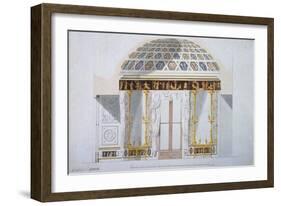 Design for the Jasper Cabinet in the Agate Pavilion at Tsarskoye Selo, 1780S-Charles Cameron-Framed Giclee Print