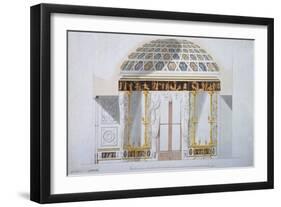 Design for the Jasper Cabinet in the Agate Pavilion at Tsarskoye Selo, 1780S-Charles Cameron-Framed Giclee Print