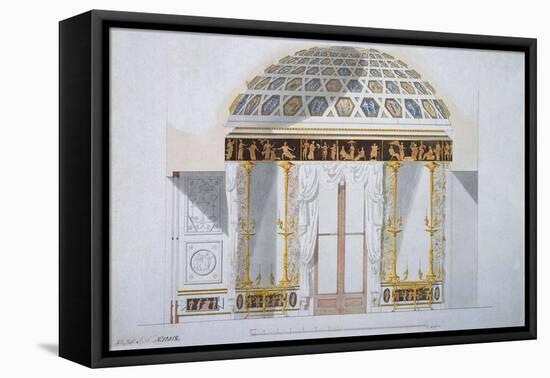 Design for the Jasper Cabinet in the Agate Pavilion at Tsarskoye Selo, 1780S-Charles Cameron-Framed Stretched Canvas