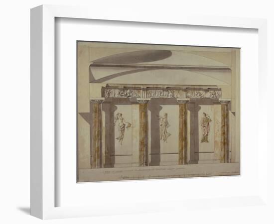 Design for the Large Cabinet in the Pavlovsk Palace, Early 1780S-Charles Cameron-Framed Giclee Print