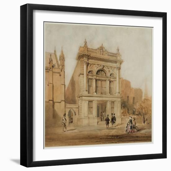 Design for the Mechanics Institute, Newcastle Upon Tyne, 1863-John Storey-Framed Giclee Print