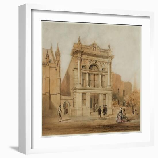 Design for the Mechanics Institute, Newcastle Upon Tyne, 1863-John Storey-Framed Giclee Print