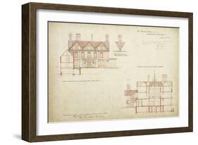 Design for the Red House, Bexley Heath-Philip Webb-Framed Giclee Print