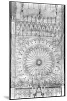 Design for the Rose Window and Gallery of Kings on the Facade of Strasbourg Cathedral, circa 1380-null-Mounted Giclee Print